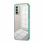 For Realme V15 / X7 India Transparent Plating Fine Hole Phone Case(Green)