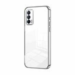 For Realme V15 / X7 India Transparent Plating Fine Hole Phone Case(Silver)