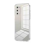 For Realme X7 Pro Transparent Plating Fine Hole Phone Case(Transparent)