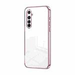 For Realme X50 Pro Transparent Plating Fine Hole Phone Case(Pink)