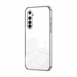 For Realme X50 Pro Transparent Plating Fine Hole Phone Case(Silver)