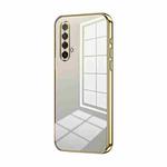 For Realme X50 / X50m 5G Transparent Plating Fine Hole Phone Case(Gold)