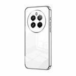 For Realme 12 Pro Transparent Plating Fine Hole Phone Case(Silver)