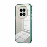 For Realme V60 Transparent Plating Fine Hole Phone Case(Green)