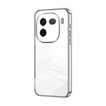 For vivo iQOO 12 Pro Transparent Plating Fine Hole Phone Case(Silver)