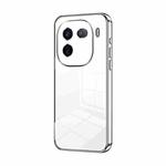 For vivo iQOO 12 Transparent Plating Fine Hole Phone Case(Silver)