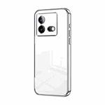 For vivo iQOO Neo8 / Neo8 Pro Transparent Plating Fine Hole Phone Case(Silver)