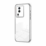 For vivo iQOO Neo7 Transparent Plating Fine Hole Phone Case(Silver)