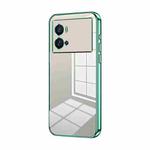 For vivo iQOO 9 Pro Transparent Plating Fine Hole Phone Case(Green)