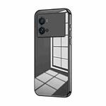 For vivo iQOO 9 Pro Transparent Plating Fine Hole Phone Case(Black)