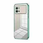 For vivo iQOO 9 Transparent Plating Fine Hole Phone Case(Green)