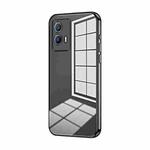 For vivo iQOO U5 Transparent Plating Fine Hole Phone Case(Black)