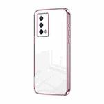 For vivo iQOO Z5 Transparent Plating Fine Hole Phone Case(Pink)