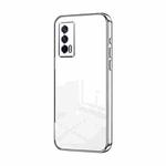 For vivo iQOO Neo5 / iQOO 7 India Transparent Plating Fine Hole Phone Case(Silver)