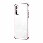 For vivo iQOO Neo3 5G / Z1 / Neo5 Lite Transparent Plating Fine Hole Phone Case(Pink)