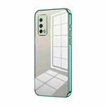 For vivo iQOO Z1X Transparent Plating Fine Hole Phone Case(Green)