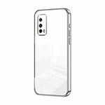 For vivo iQOO Z1X Transparent Plating Fine Hole Phone Case(Silver)