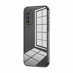 For vivo iQOO Z1X Transparent Plating Fine Hole Phone Case(Black)