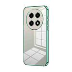 For OPPO A2 Pro Transparent Plating Fine Hole Phone Case(Green)