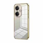 For OPPO K11 Transparent Plating Fine Hole Phone Case(Gold)