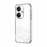 For OPPO K11 Transparent Plating Fine Hole Phone Case(Silver)