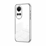 For OPPO Reno10 5G/Reno10 Pro 5G Global Transparent Plating Fine Hole Phone Case(Silver)
