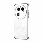 For OPPO Find X6 Transparent Plating Fine Hole Phone Case(Silver)