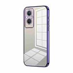 For OPPO Reno7 Z 5G / F21 Pro 5G Transparent Plating Fine Hole Phone Case(Purple)