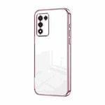 For OPPO K9s / K10 Energy Transparent Plating Fine Hole Phone Case(Pink)