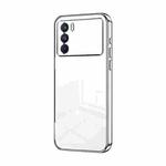 For OPPO K9 Pro Transparent Plating Fine Hole Phone Case(Silver)