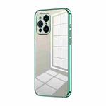 For OPPO Find X3 / Find X3 Pro Transparent Plating Fine Hole Phone Case(Green)