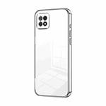 For OPPO A72 5G / A73 5G Transparent Plating Fine Hole Phone Case(Silver)
