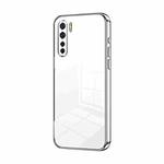 For OPPO Reno3 4G / F15 / A91 Transparent Plating Fine Hole Phone Case(Silver)