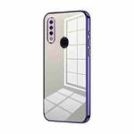 For OPPO A8 / A31 2020 Transparent Plating Fine Hole Phone Case(Purple)