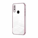 For OPPO A8 / A31 2020 Transparent Plating Fine Hole Phone Case(Pink)