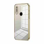 For OPPO A8 / A31 2020 Transparent Plating Fine Hole Phone Case(Gold)