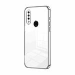 For OPPO A8 / A31 2020 Transparent Plating Fine Hole Phone Case(Silver)