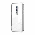 For OPPO Reno2 Transparent Plating Fine Hole Phone Case(Silver)