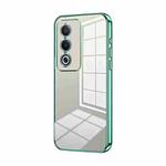 For OPPO A3 Pro Global Transparent Plating Fine Hole Phone Case(Green)