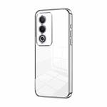 For OPPO A3 Pro Global Transparent Plating Fine Hole Phone Case(Silver)