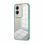 For vivo Y17s Transparent Plating Fine Hole Phone Case(Green)
