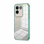 For vivo S17e / iQOO Z7 Pro Transparent Plating Fine Hole Phone Case(Green)