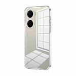 For vivo V29e Transparent Plating Fine Hole Phone Case(Transparent)