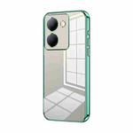 For vivo Y78 China / Y36 / Y36 5G Transparent Plating Fine Hole Phone Case(Green)