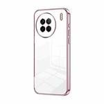 For vivo X90 / X90s Transparent Plating Fine Hole Phone Case(Pink)
