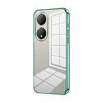 For vivo Y100 / Y100A Transparent Plating Fine Hole Phone Case(Green)
