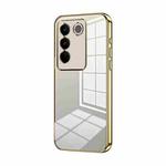 For vivo S16 Pro / S16 / V27 / V27 Pro Transparent Plating Fine Hole Phone Case(Gold)