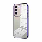 For vivo S16e / V27e Transparent Plating Fine Hole Phone Case(Purple)