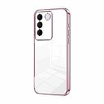 For vivo S16e / V27e Transparent Plating Fine Hole Phone Case(Pink)