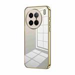 For vivo X90 Pro Transparent Plating Fine Hole Phone Case(Gold)
